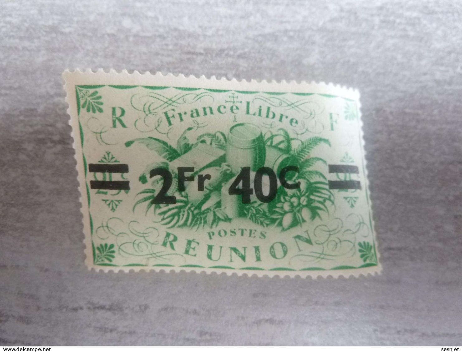 Série De Londres - France-Libre - Réunion  - 2f.40 S. 25c. - Yt 256 - Vert-jaune - Neuf Sans Trace  - Année 1945 - - Nuovi