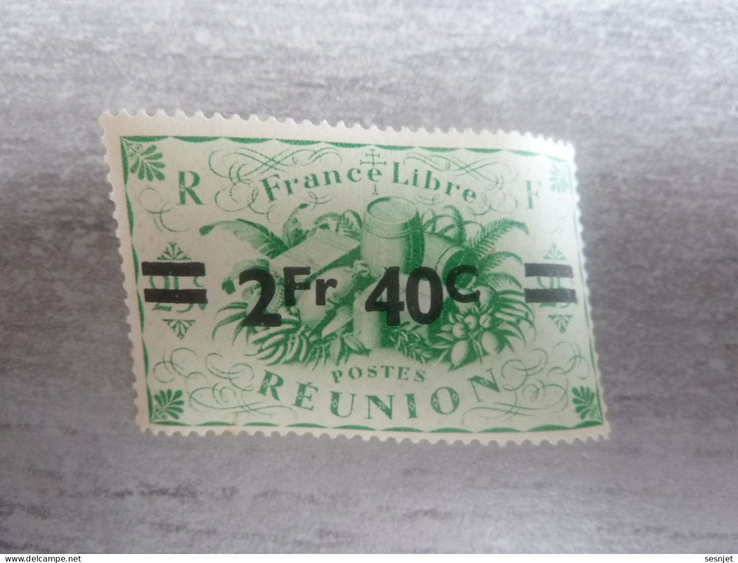 Série De Londres - France-Libre - Réunion  - 2f.40 S. 25c. - Yt 256 - Vert-jaune - Neuf Sans Trace  - Année 1945 - - Nuevos