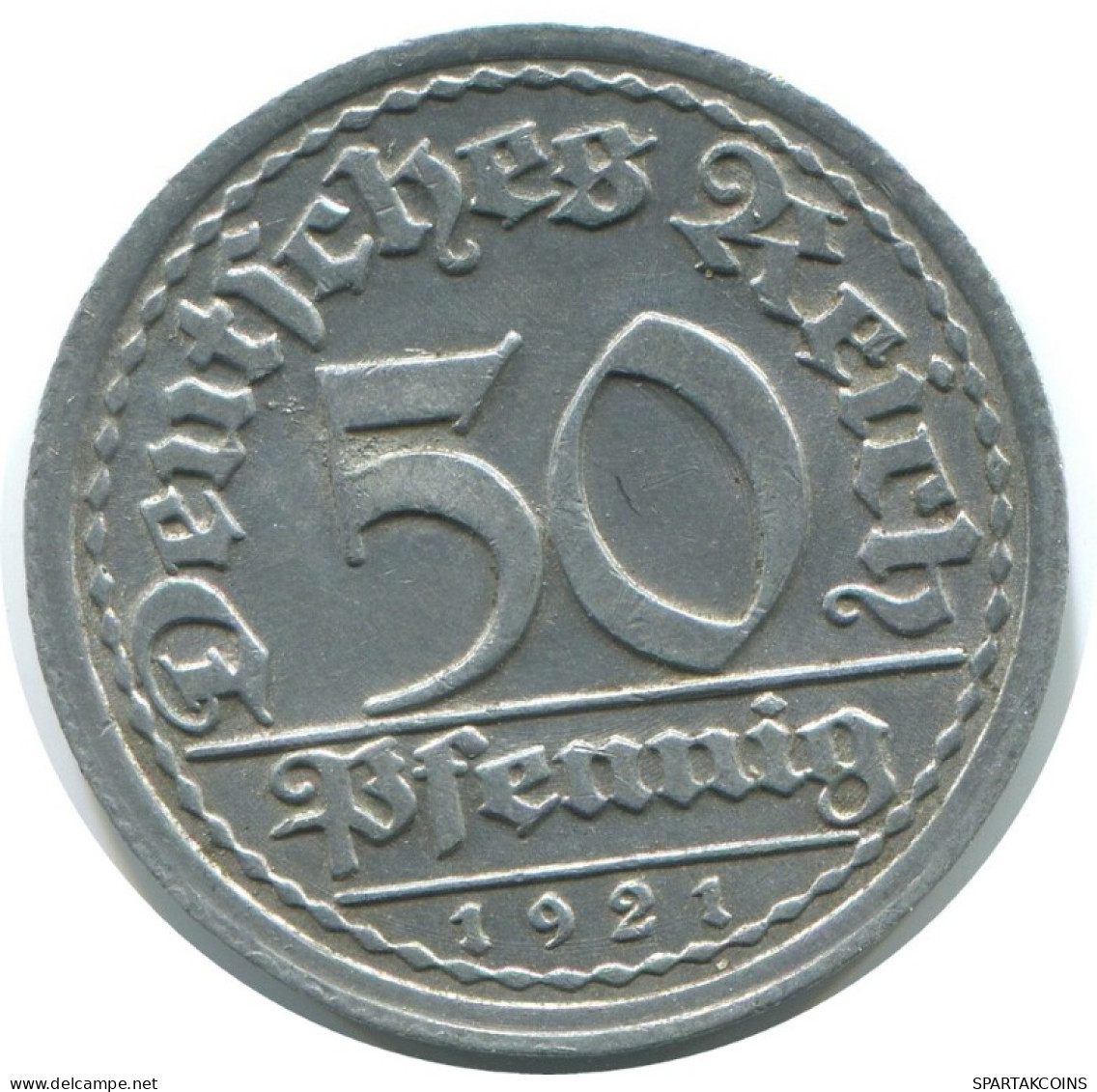 50 PFENNIG 1921 G GERMANY Coin #AE428.U.A - 50 Rentenpfennig & 50 Reichspfennig