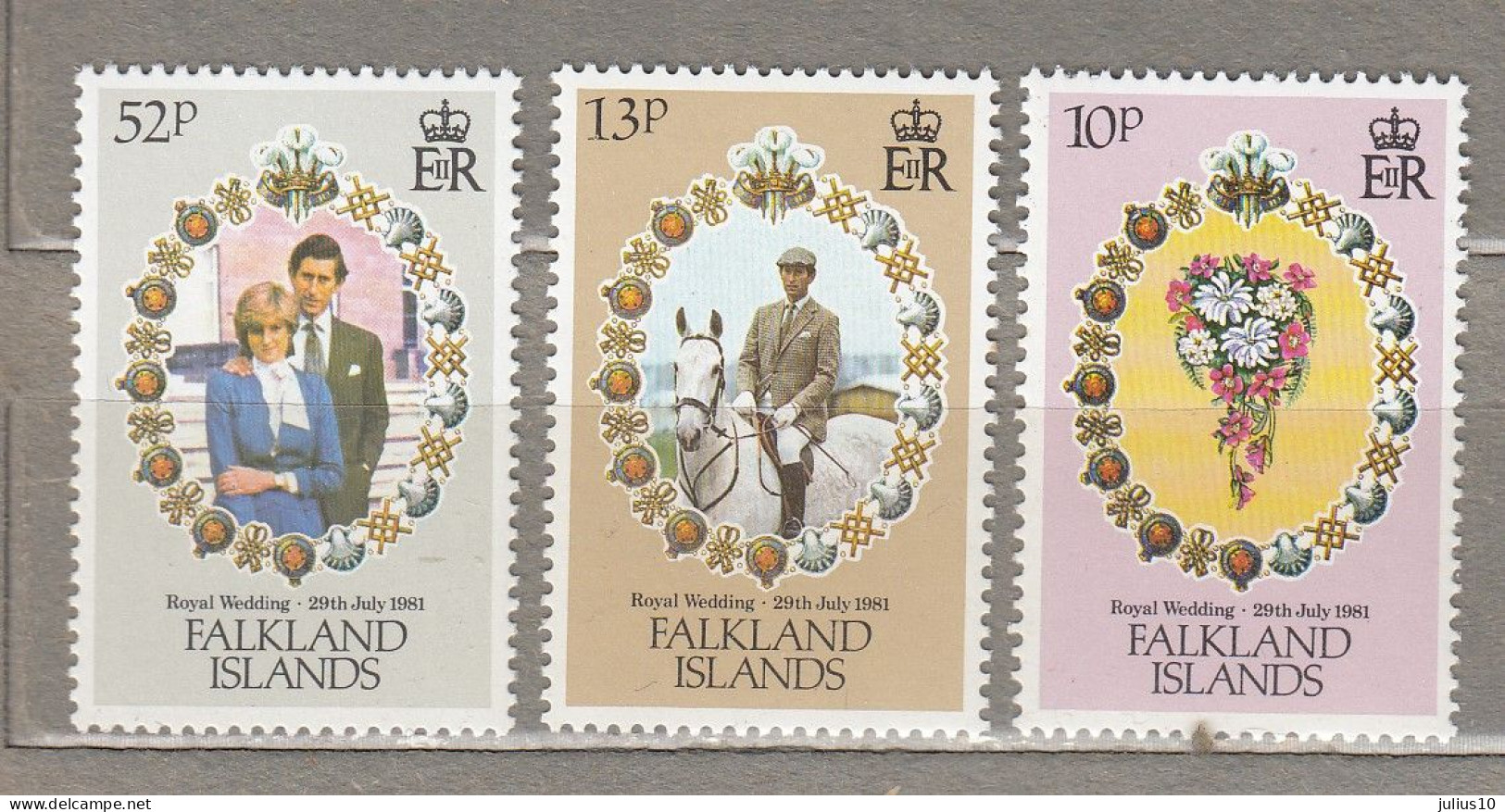 FALKLAND ISLANDS 1981 Diana Royal Wedding MNH(**) Mi 326-328 #33812 - Falklandinseln