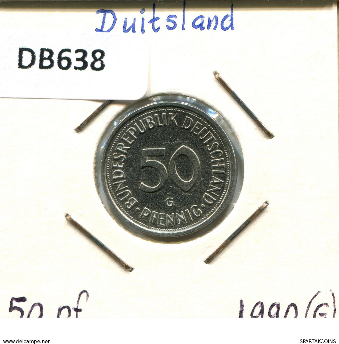 50 PFENNIG 1990 G BRD DEUTSCHLAND Münze GERMANY #DB638.D.A - 50 Pfennig
