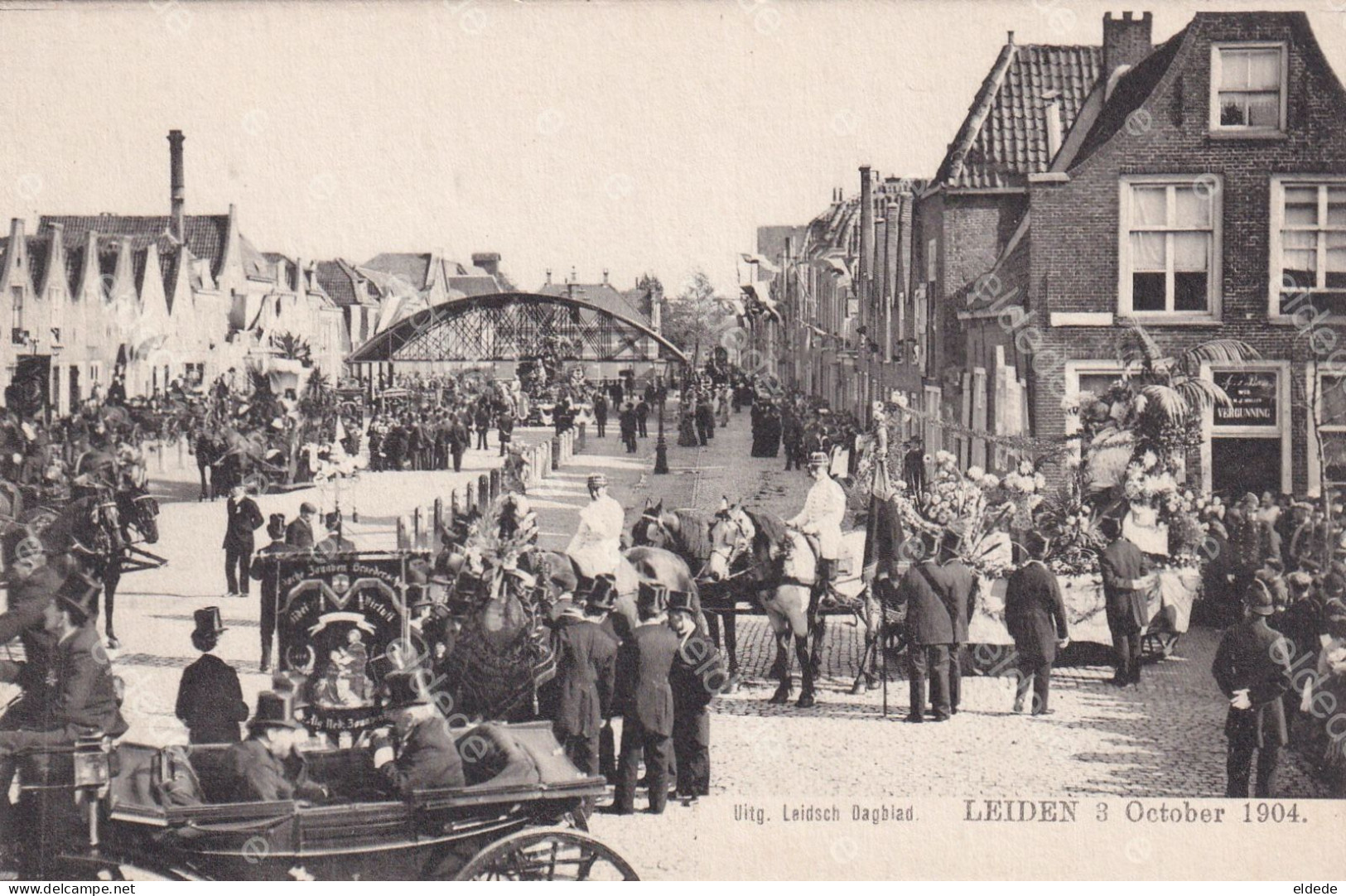 Leiden 3 October 1904 Celebration Street Scene - Leiden