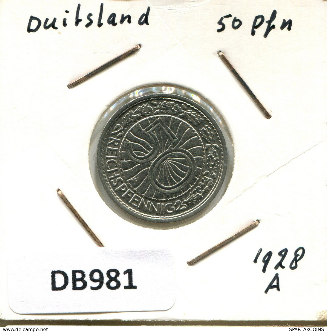 50 REICHSPFENNIG 1928 A ALEMANIA Moneda GERMANY #DB981.E.A - 50 Rentenpfennig & 50 Reichspfennig