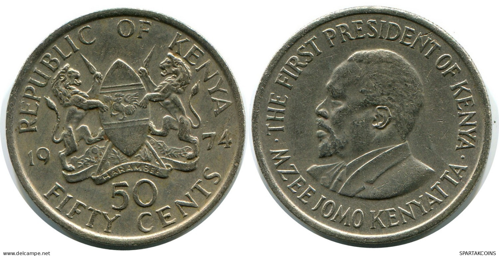 50 SHILLINGS 1974 KENYA Moneda #AZ201.E.A - Kenia