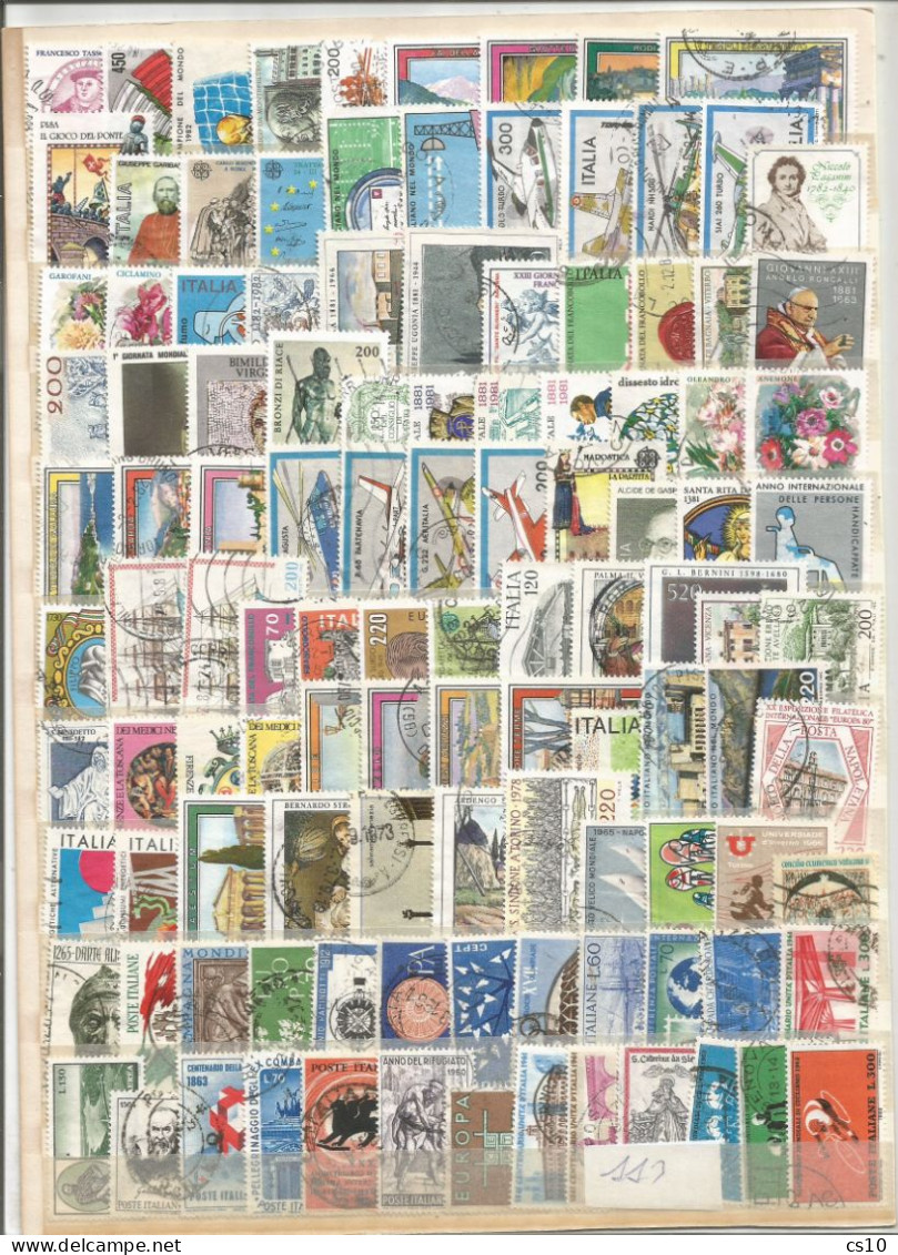 Italia Italy Republic Collection Great Huge Lot #17 scans USED Off-Paper 2023 to 1980 + many Key values # 1136 pcs !!