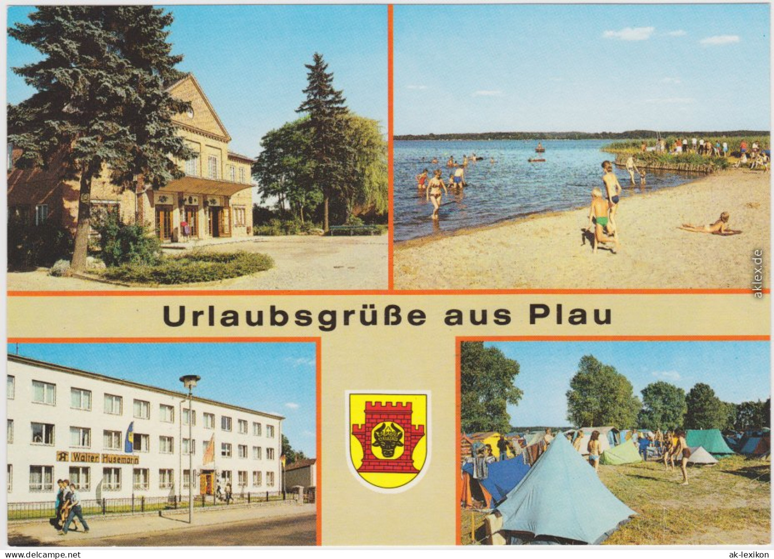 Plau (am See) Filmtheater, Plauer See, Jugendherberge, Campingplatz 1989 - Plau