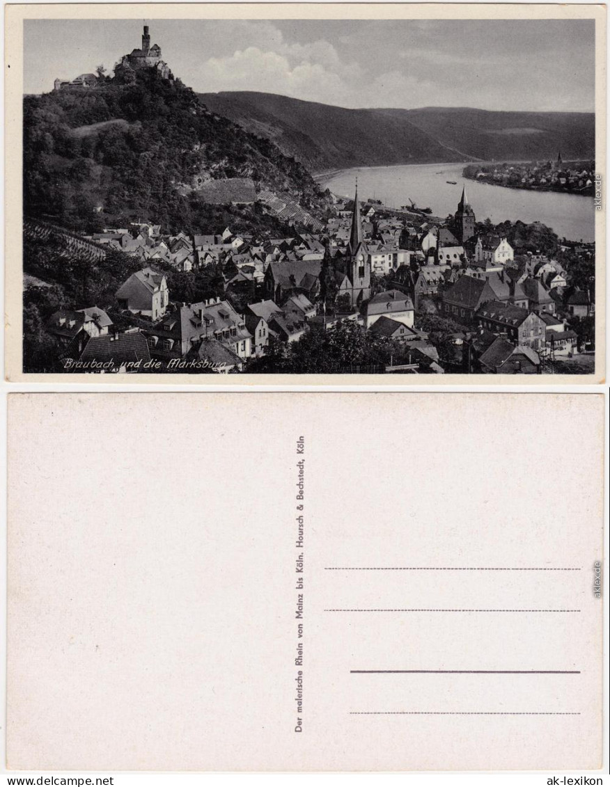 Ansichtskarte Braubach Marksburg Und Stadt 1932 - Braubach
