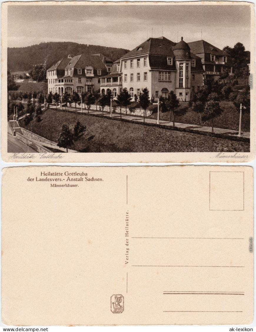 Bad Gottleuba-Bad Gottleuba-Berggießhübel Männerhäuser - Straßenpartie 1928 - Bad Gottleuba-Berggiesshübel