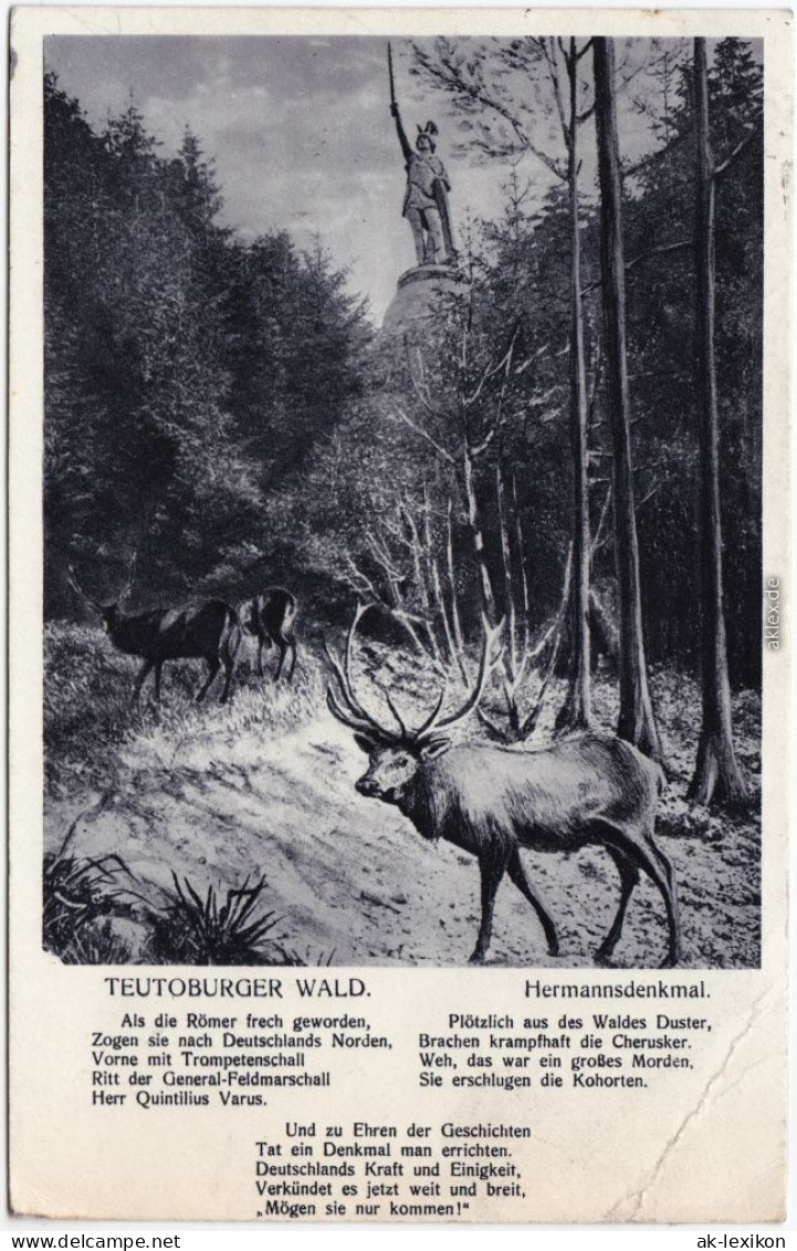 Ansichtskarte Hiddesen Detmold Hermannsdenkmal, Teutoburger Wald 1936 - Detmold