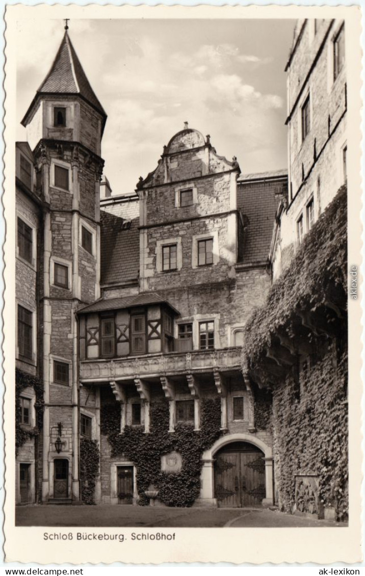 Bückeburg Schloss Bückeburg - Schlosshof Ansichtskarte  1953 - Bückeburg