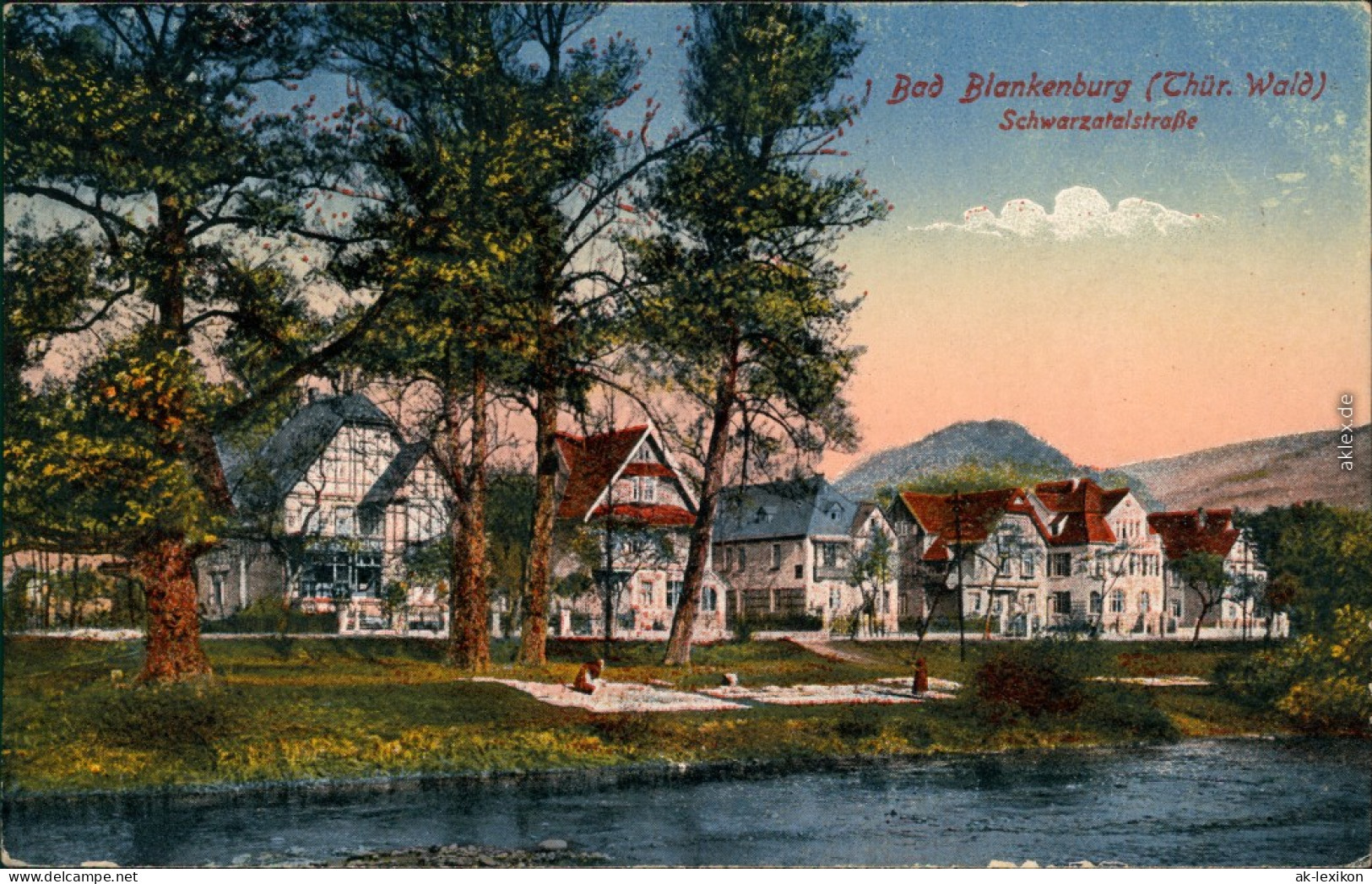 Ansichtskarte Bad Blankenburg Villen An Der Schwarzatalstraße 1924  - Bad Blankenburg