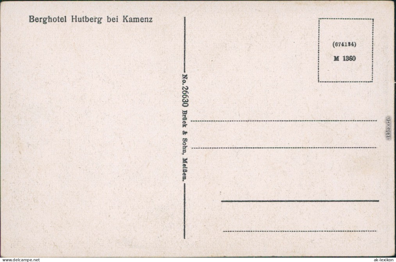 Ansichtskarte Kamenz Kamjenc Hutberg, Stadt Und Thingplatz 1940  - Kamenz