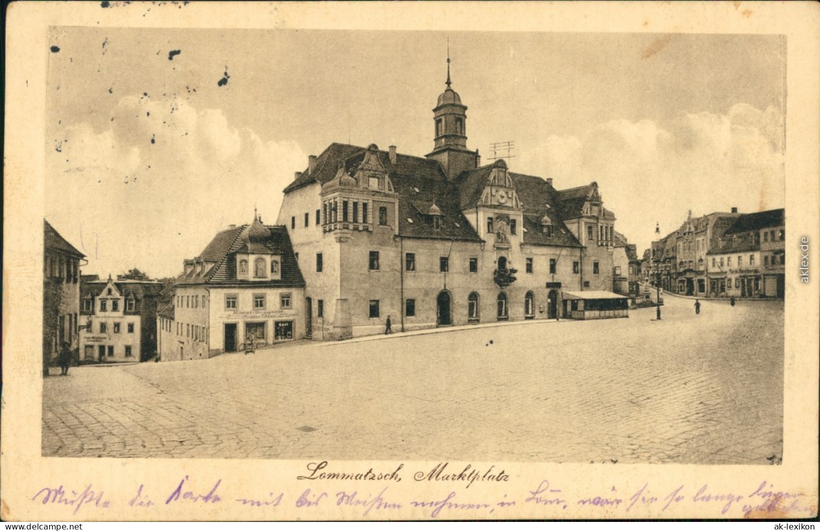Ansichtskarte Lommatzsch Partie Auf Dem Marktplatz 1918  - Lommatzsch