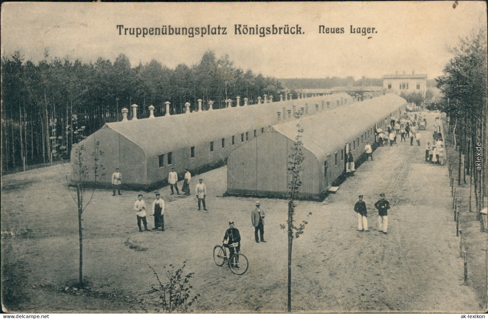 Ansichtskarte Königsbrück Kinspork Partie Im Neuen Lager 1908  - Koenigsbrueck