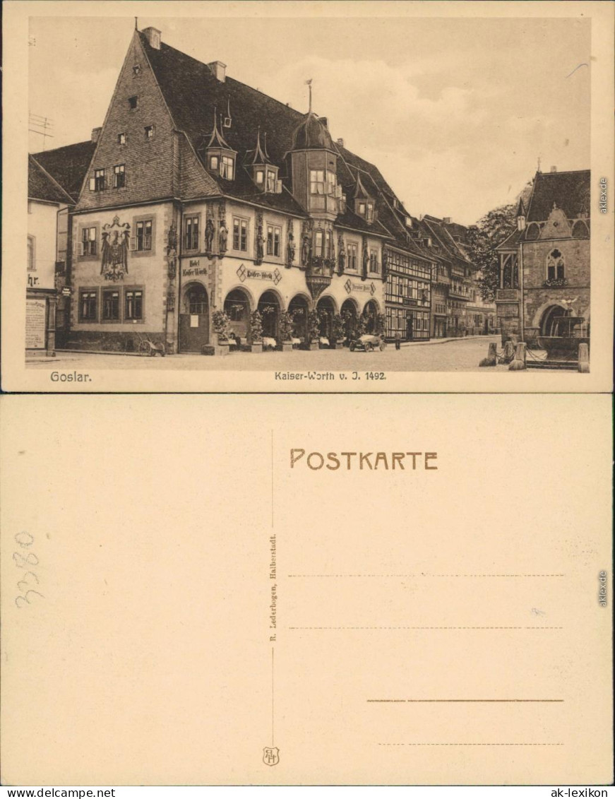 Ansichtskarte Goslar Hotel Kaiser-Worth / Kaiserworth 1900 - Goslar