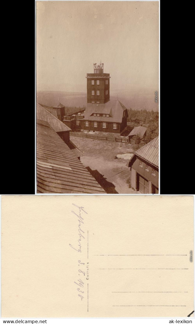 Oberwiesenthal Wetterwarte Auf Dem Fichtelberg Erzgebirge Privatfoto Ak  1930 - Oberwiesenthal