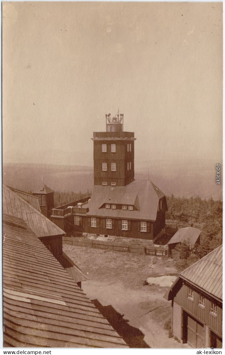 Oberwiesenthal Wetterwarte Auf Dem Fichtelberg Erzgebirge Privatfoto Ak  1930 - Oberwiesenthal