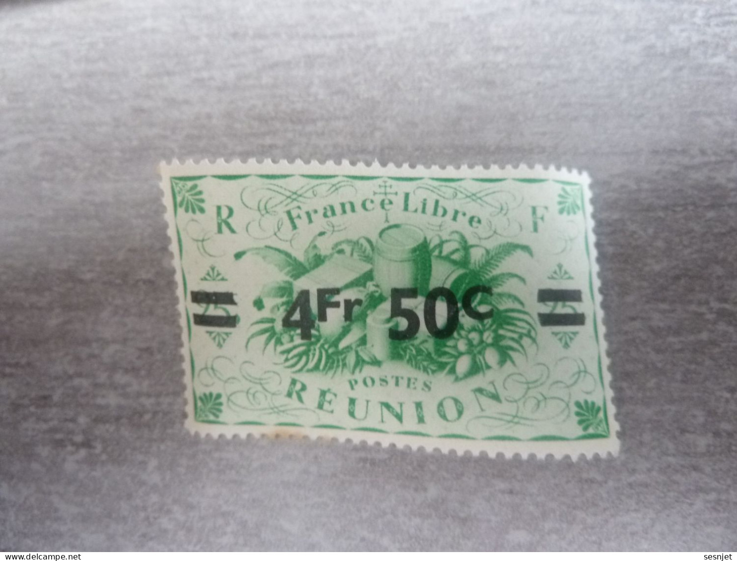 Série De Londres - France-Libre - Réunion  - 4f.50 S. 25c. - Yt 258 - Vert-jaune - Neuf Sans Trace - Année 1945 - - Nuovi