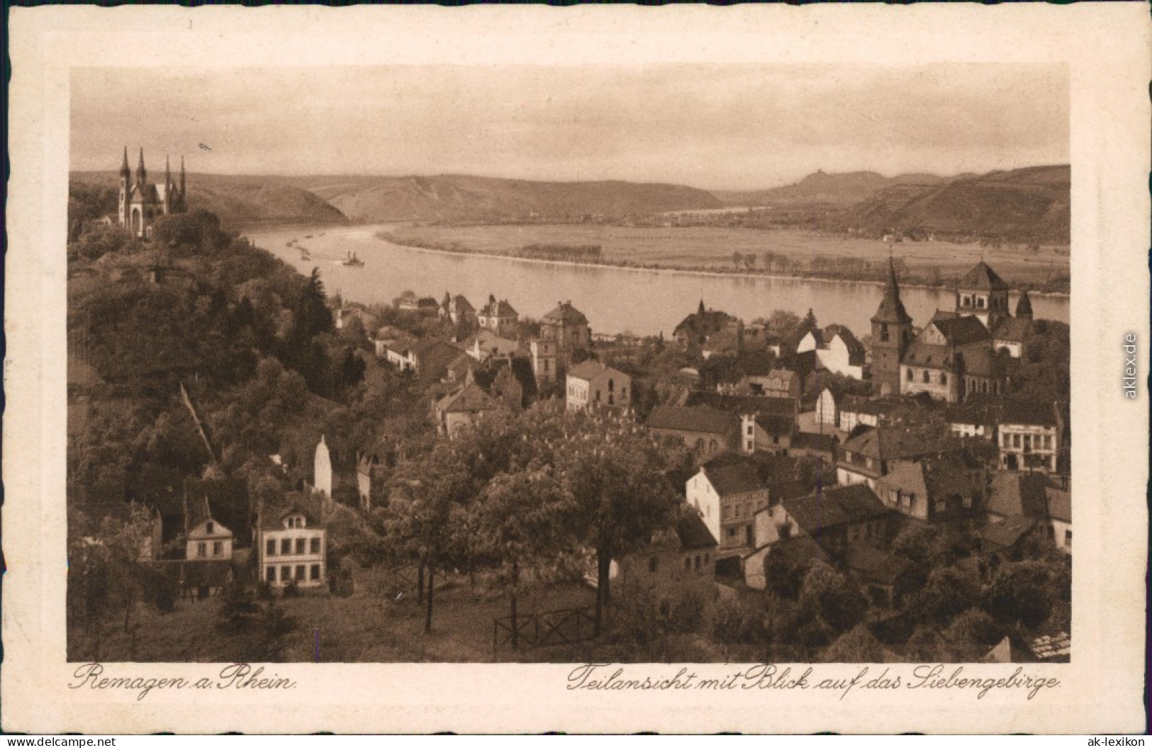 Ansichtskarte Remagen Kirche, Siebengebirge 1929 - Remagen