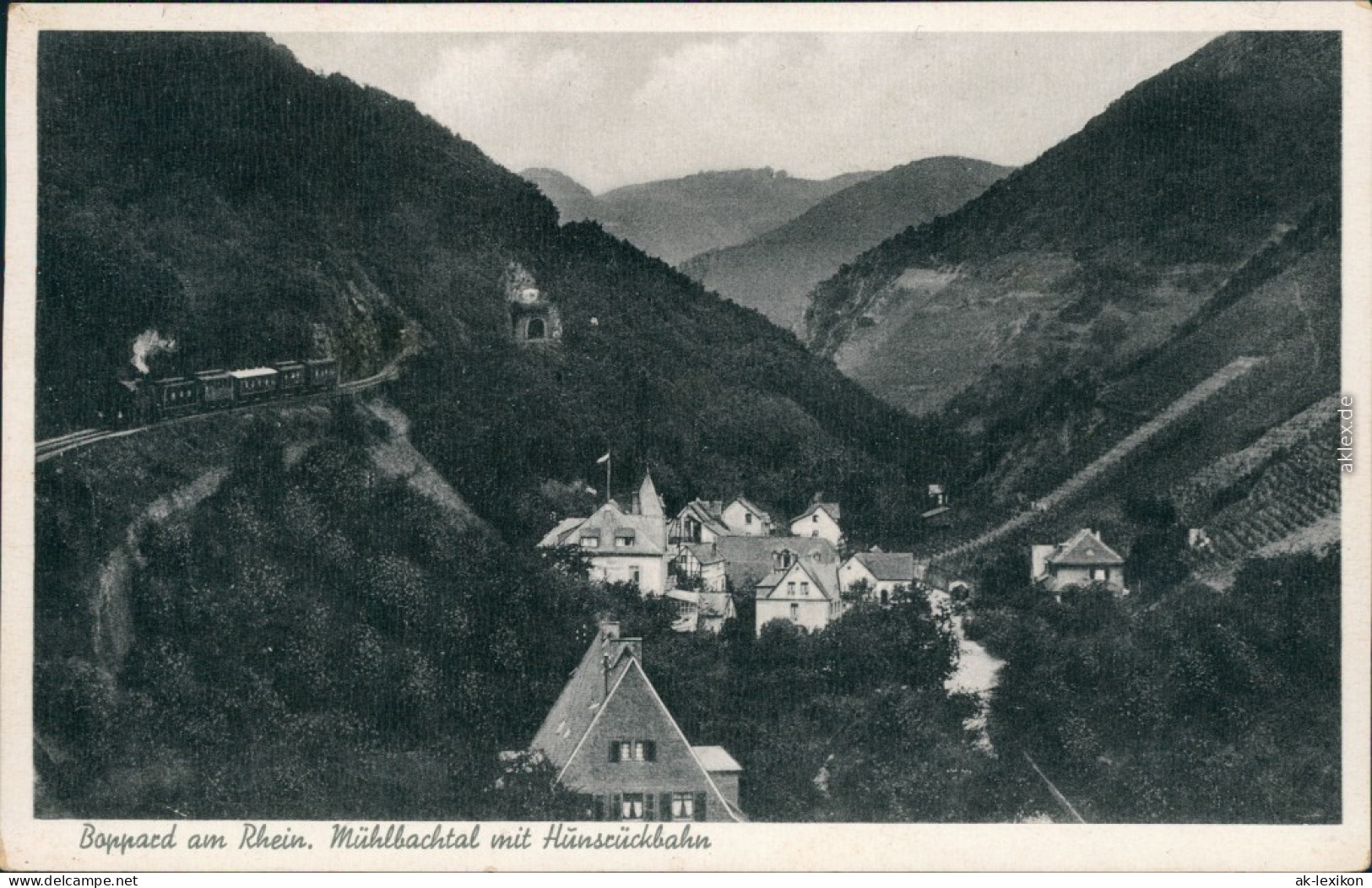 Ansichtskarte Boppard Mühlbachtal Mit Hunsrückbahn 1954 - Boppard