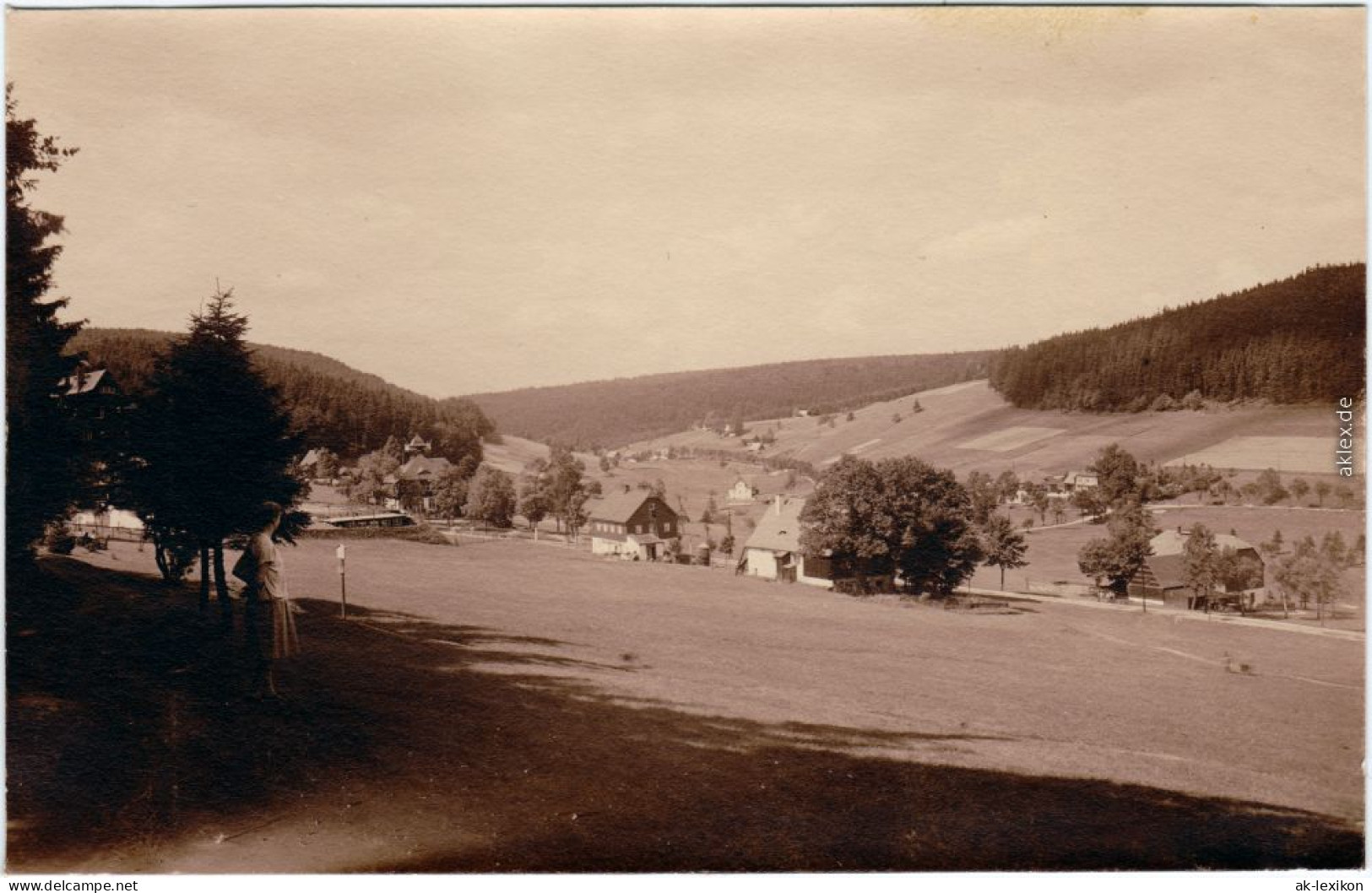 Rehefeld Altenberg (Erzgebirge) Panorama Privatfoto Ansichtskarte  1930 - Rehefeld