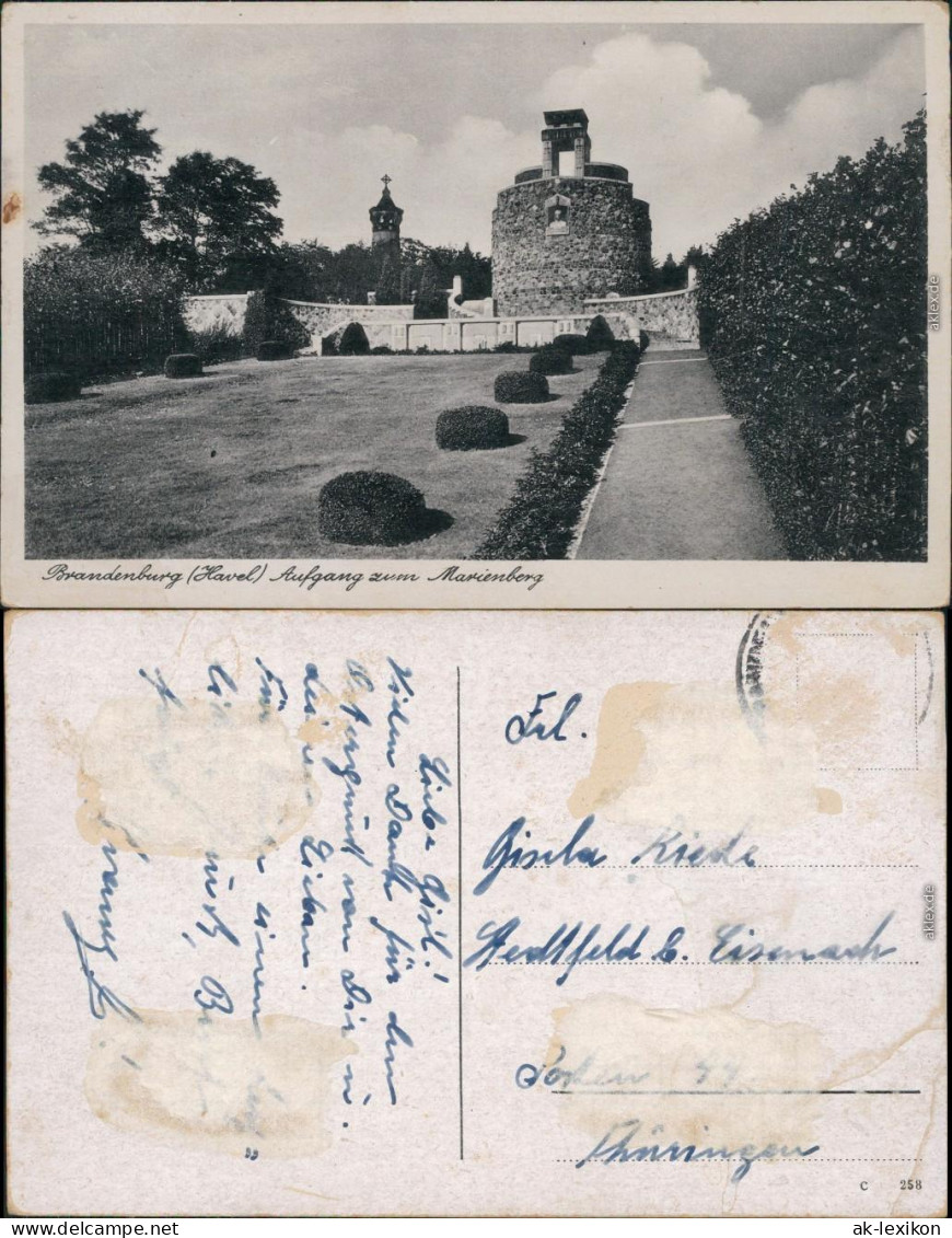 Ansichtskarte Brandenburg An Der Havel Volkspark Marienberg 1940 - Brandenburg