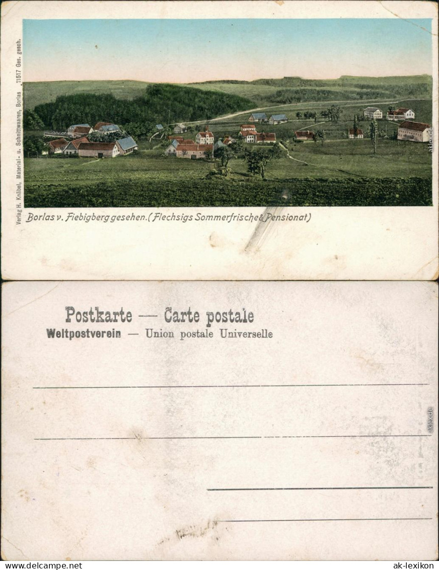 Ansichtskarte Höckendorf-Klingenberg (Sachsen) Stadtteil Borlas 1905 - Klingenberg (Sachsen)