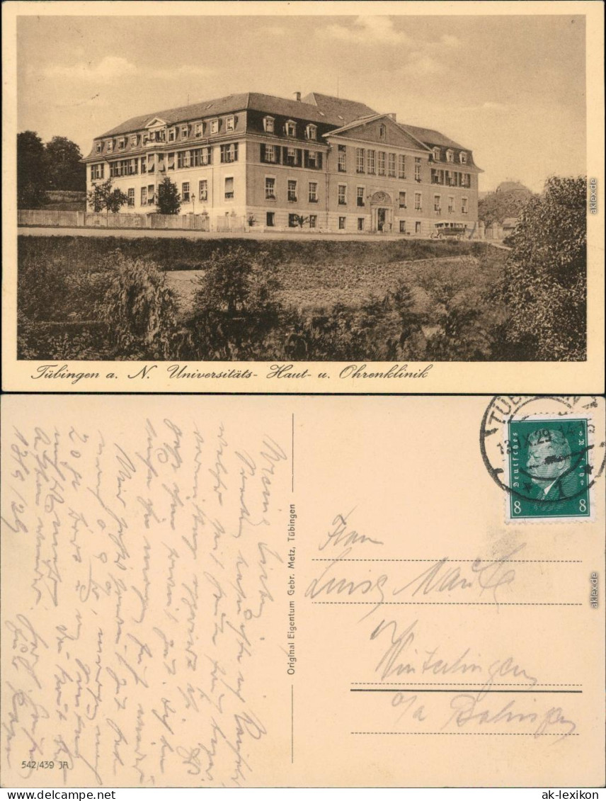 Ansichtskarte Tübingen Universitätsklinik 1929 - Tuebingen