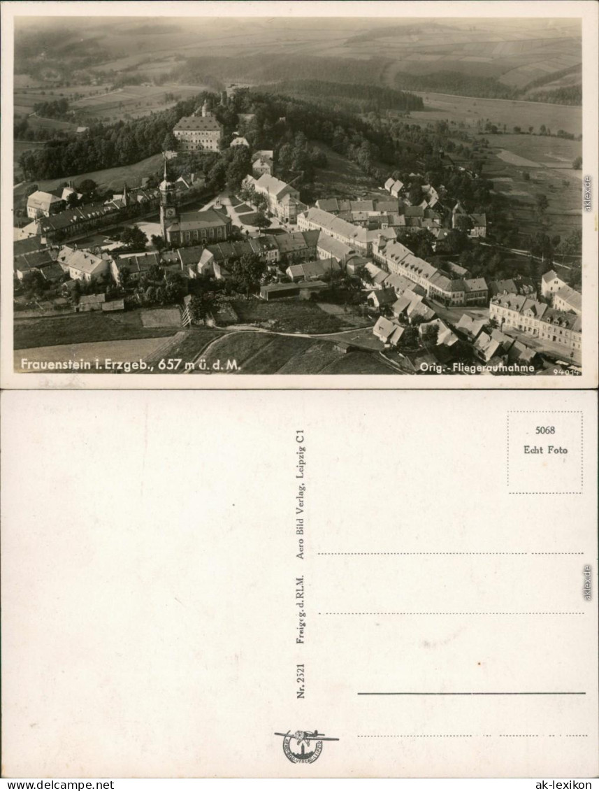 Ansichtskarte Frauenstein (Erzgebirge) Luftbild 1932  - Frauenstein (Erzgeb.)