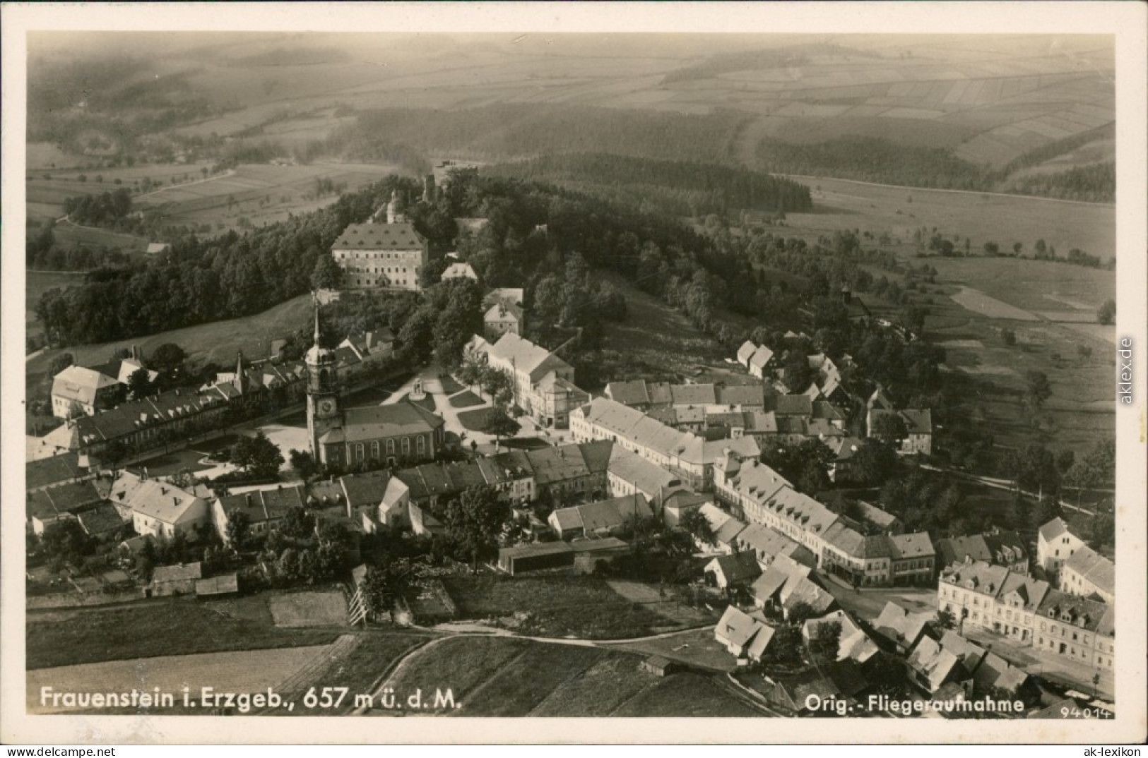 Ansichtskarte Frauenstein (Erzgebirge) Luftbild 1932  - Frauenstein (Erzgeb.)