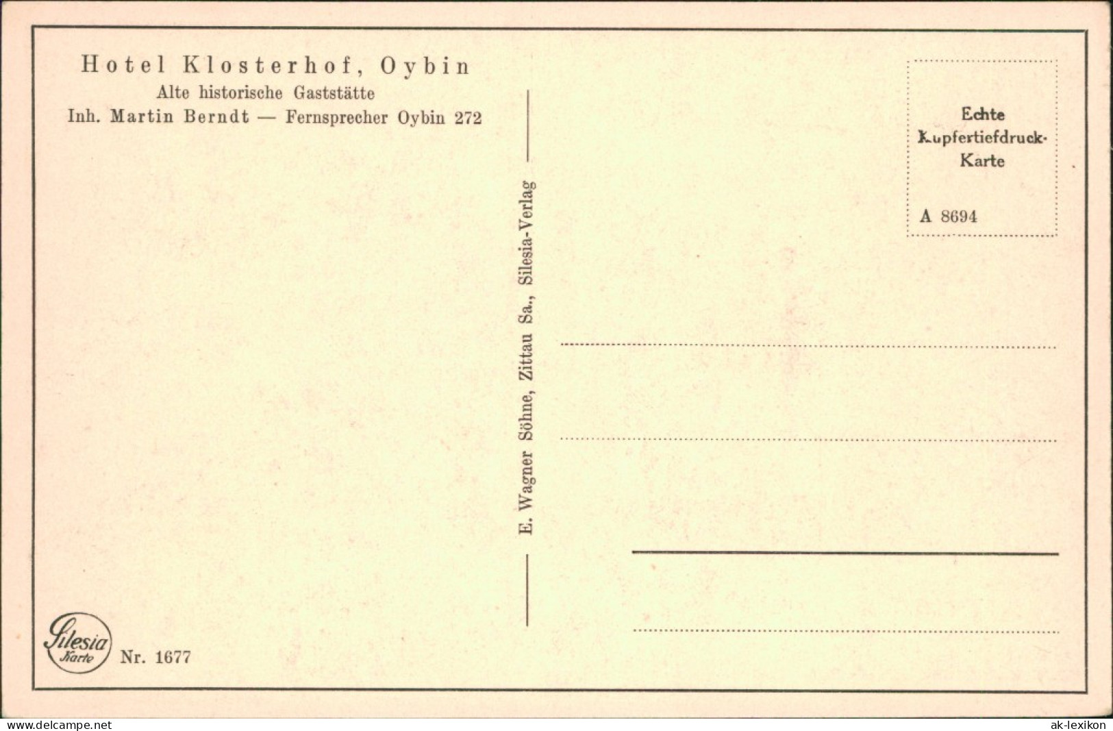 Ansichtskarte Oybin Hotel Klosterhof 1929 - Oybin