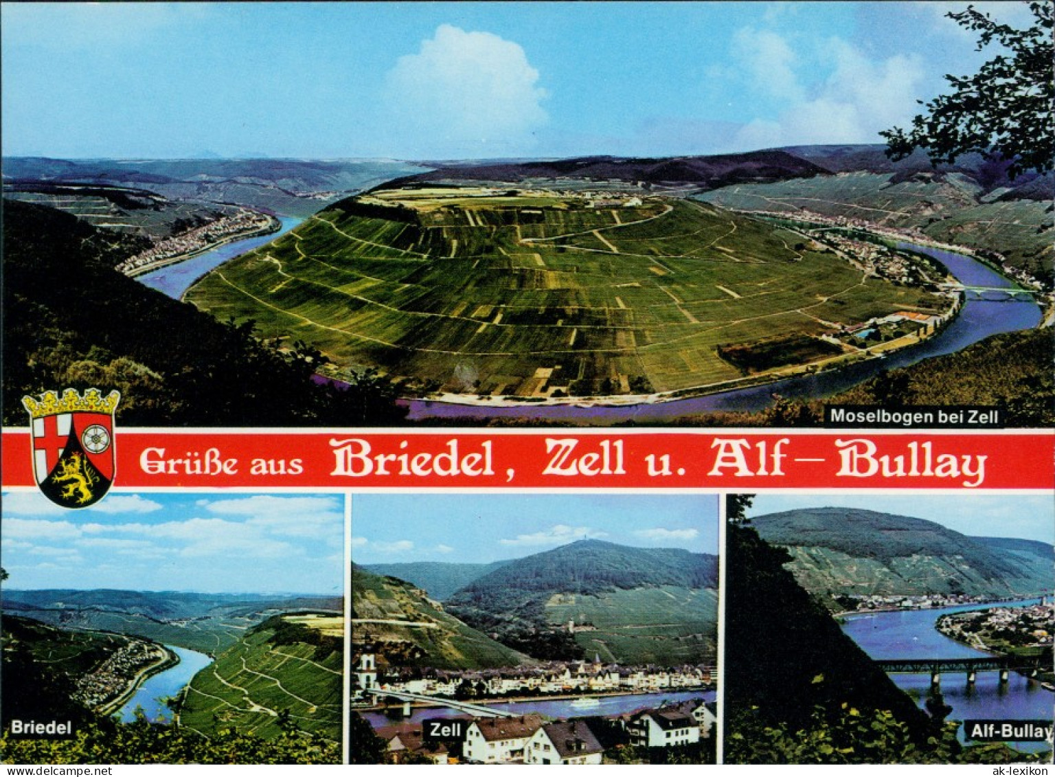 Bullay Panorama-Ansichten Von Zell, Briedel U. Alf-Bullay, Moselbogen 1995 - Zell