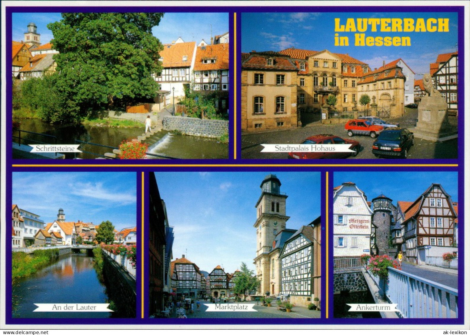 Lauterbach (Hessen) Schrittsteine, Stadtpalais Hohaus,  Lauter, Marktplatz 1994 - Lauterbach