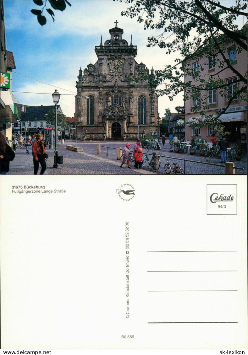 Ansichtskarte Bückeburg Fußgängerzone Lange Straße 1995 - Bückeburg