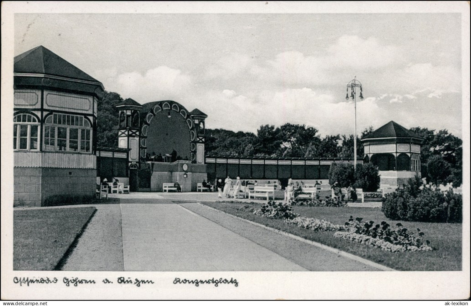 Ansichtskarte Göhren (Rügen) Partie Am Konzertplatz 1934  - Göhren