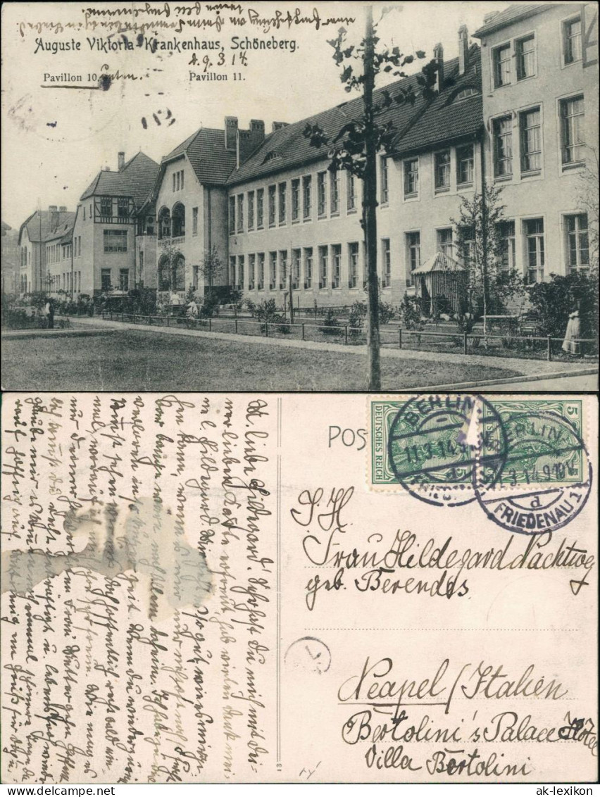 Ansichtskarte Schöneberg-Berlin Auguste Viktoria Krankenhaus 1914  - Schoeneberg