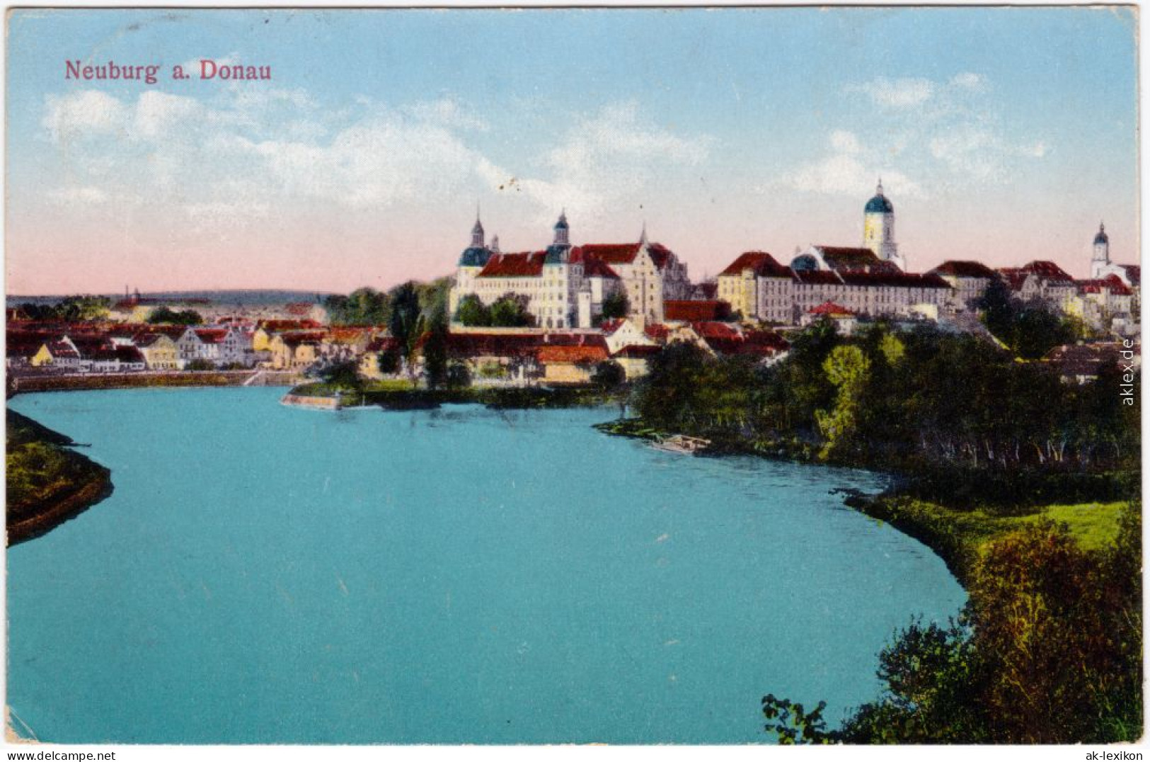Ansichtskarte Neuburg (Donau) Blick Auf Die Stadt 1913 - Neuburg