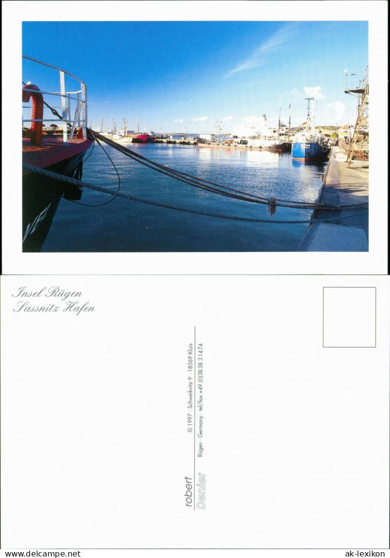 Ansichtskarte .Mecklenburg-Vorpommern Insel Rügen - Hafen 1997 - Sassnitz