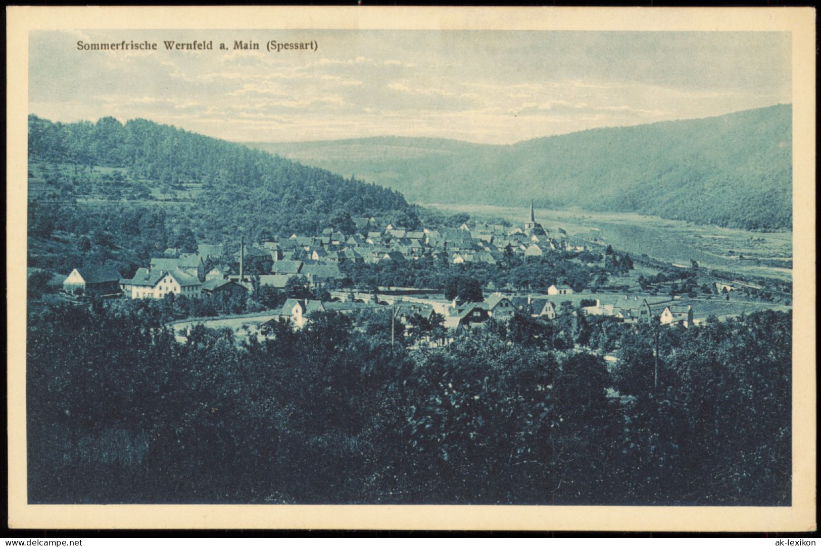 Ansichtskarte Wernfeld-Gemünden A. Main Stadt, Gasthaus Pension Hofmann 1926 - Gemuenden