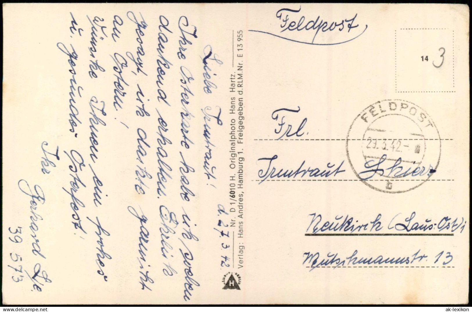 Postcard Danzig Gdańsk  Blick Vom Bischofsberg 1942  Gel. Feldpost Blindstempel - Danzig