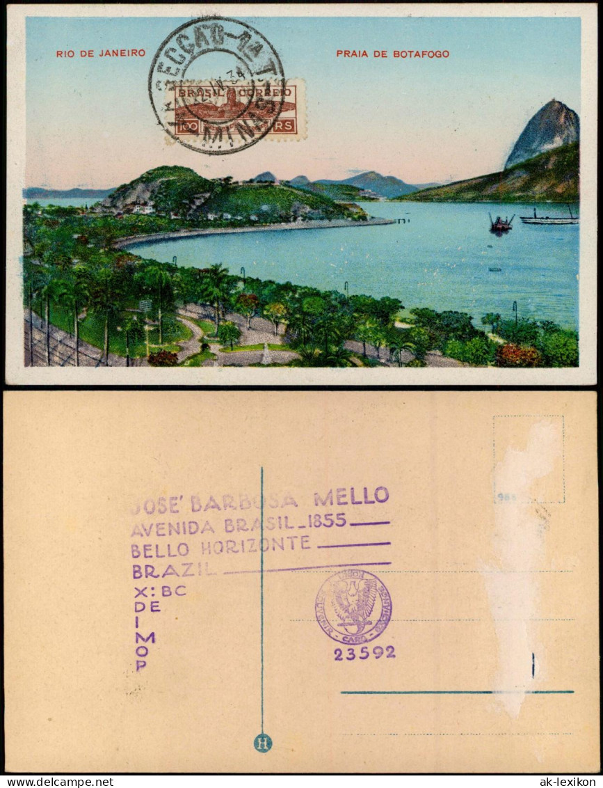 Postcard Botafogo-Rio De Janeiro Stadt 1934 - Rio De Janeiro