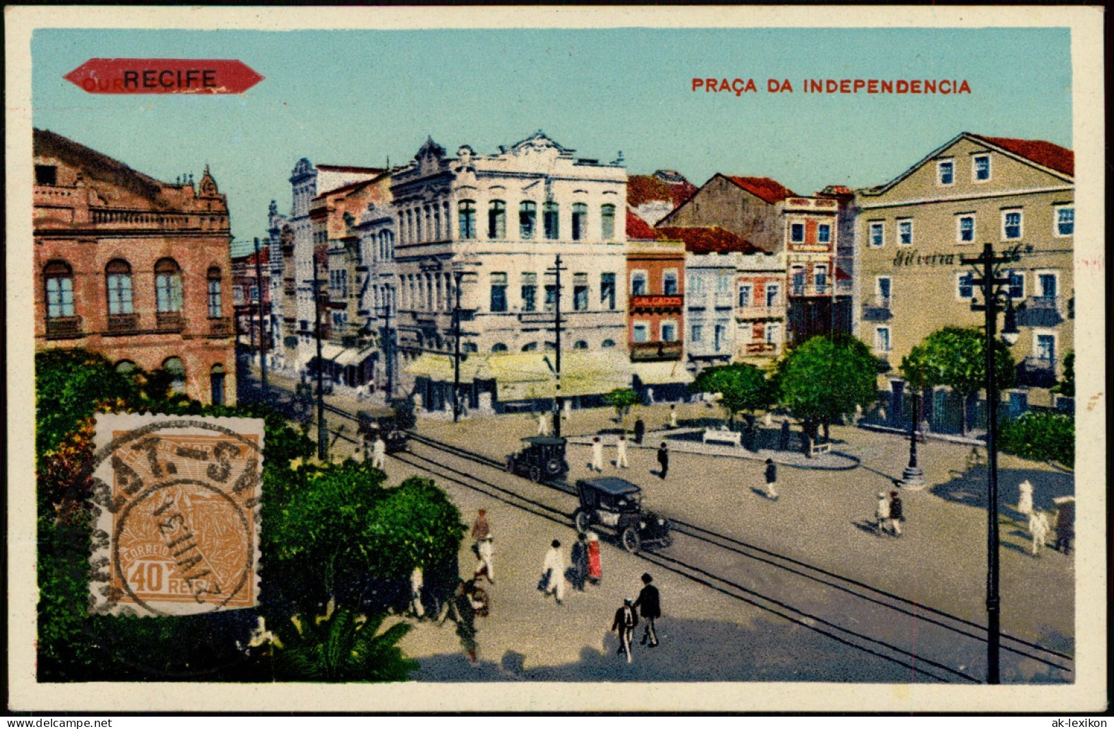 Postcard Recife PRAÇA DA INDEPENDENCIA 1924 - Sonstige & Ohne Zuordnung