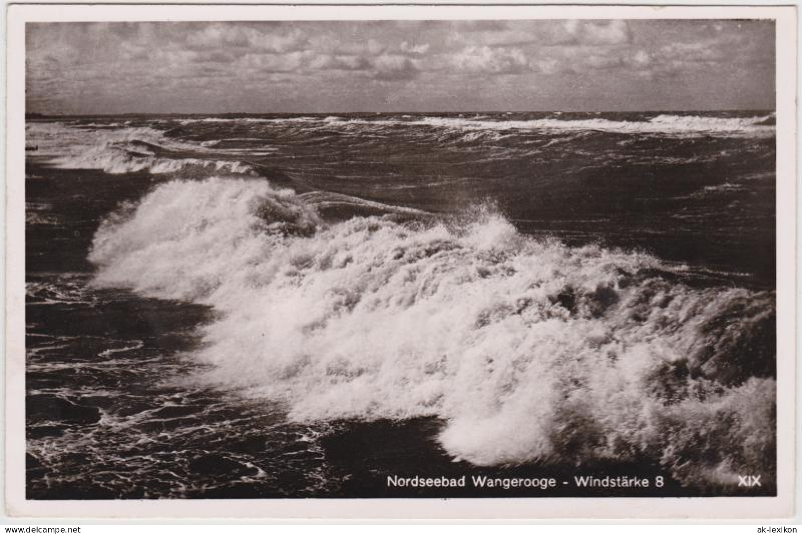 Ansichtskarte Wangerooge Wellen Bei Windstärke 8 1954 - Wangerooge