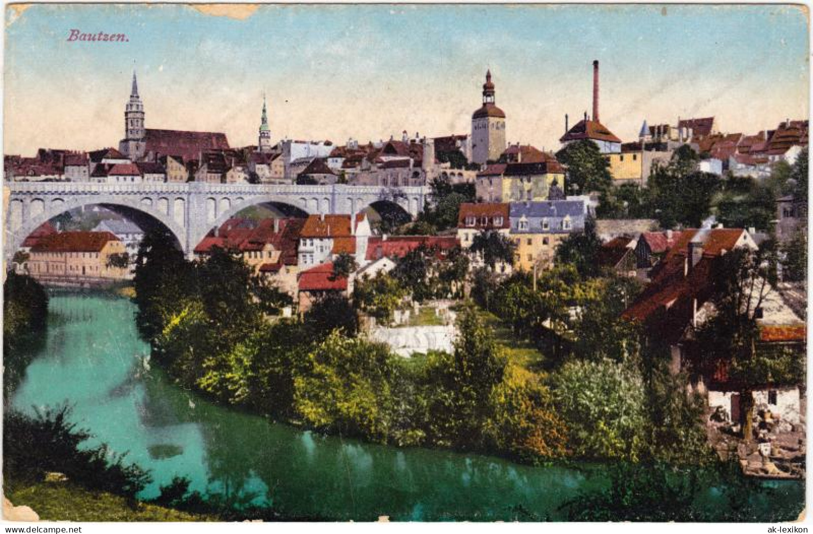 Ansichtskarte Bautzen Budyšin Blick Auf Die Stadt 1917 - Bautzen