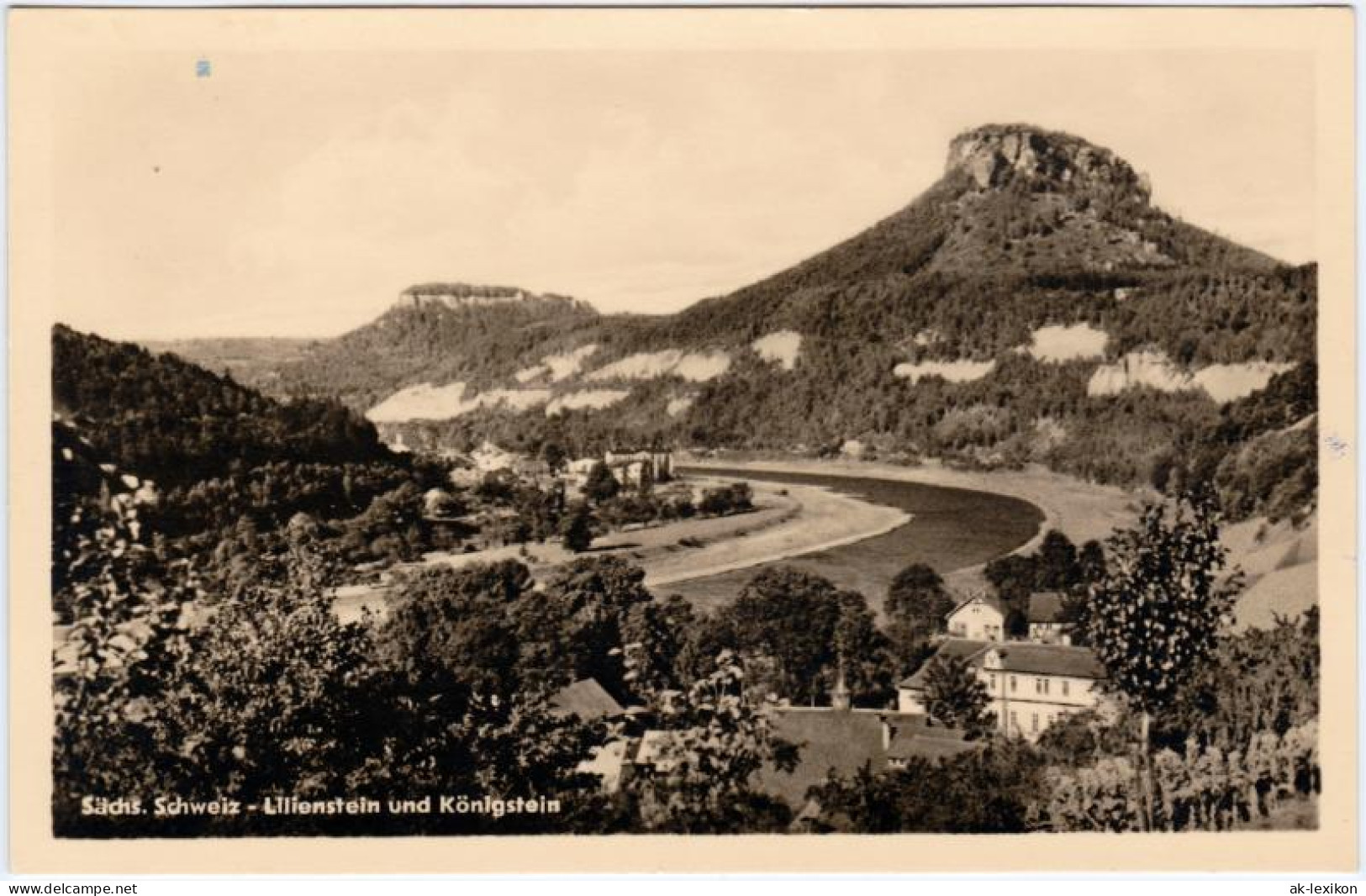 Porschdorf-Bad Schandau Lilienstein Und Königstein Sächs. Schweiz 1954 - Bad Schandau