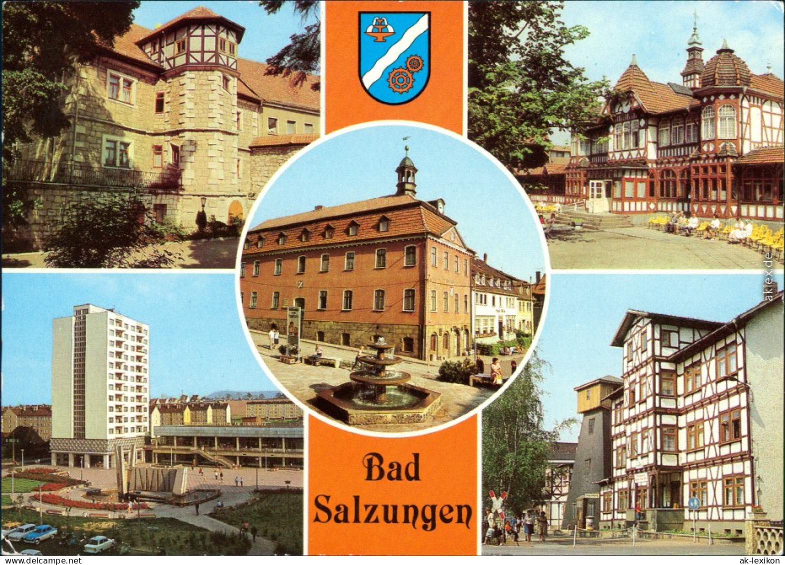 Bad Salzungen Haunscher Hof Gradierwerk, Leninplatz, Kurverwaltung 1984 - Bad Salzungen