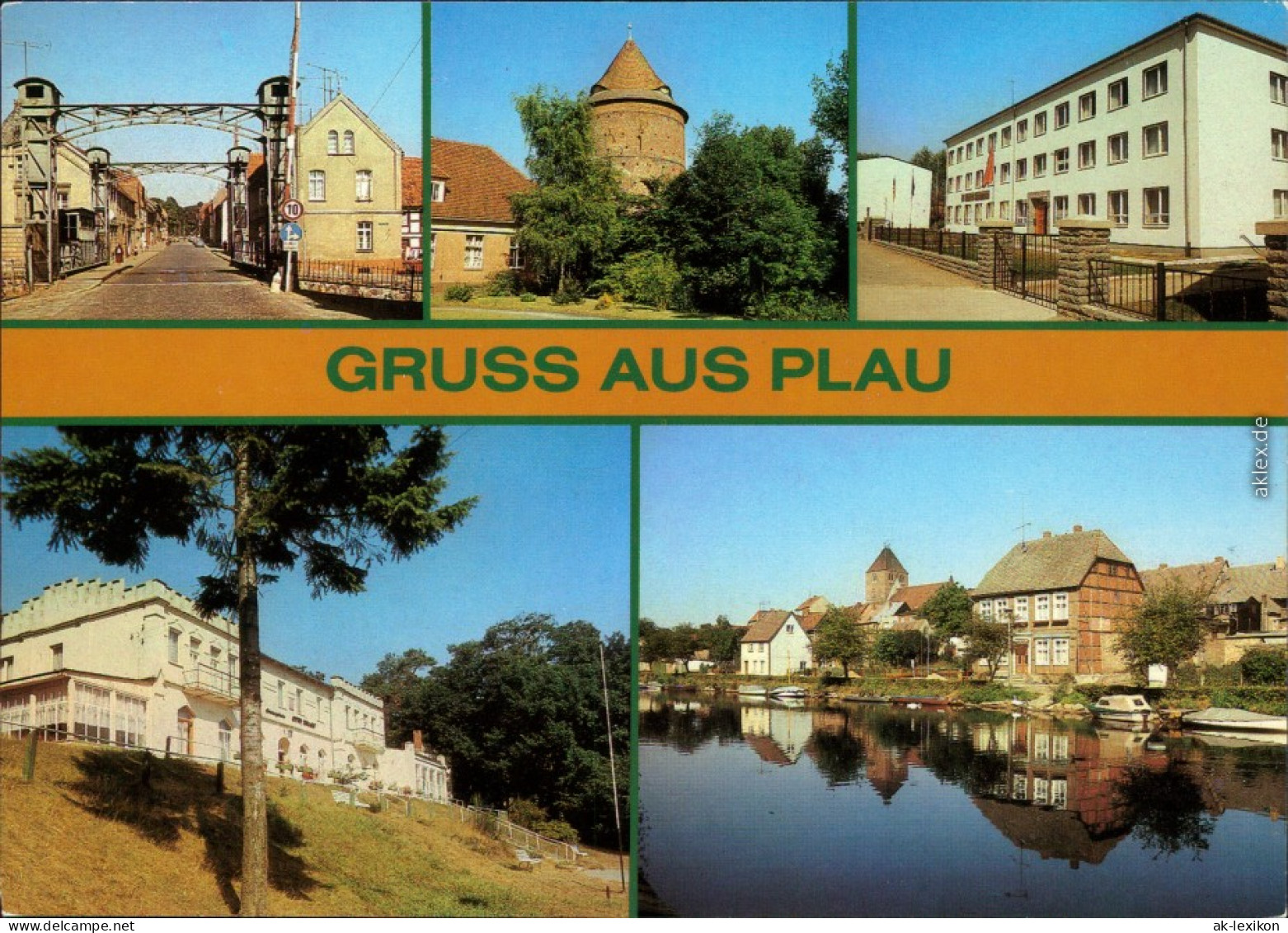 Plau (am See) Große Burgstraße, Burgturm, Jugendherberge Walter Husemann 1986 - Plau
