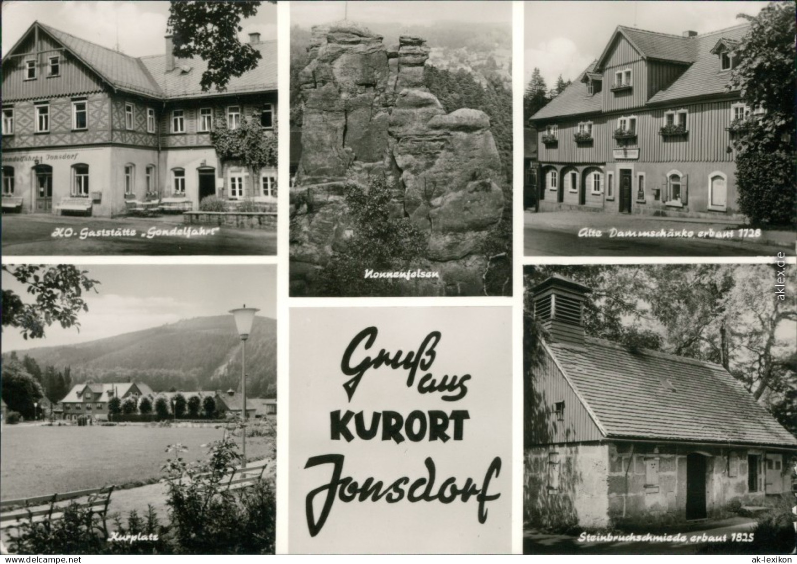 Jonsdorf HO-Gaststätte  Kurplatz, Steinbruchschmiede - Erbaut 1825 1976 - Jonsdorf