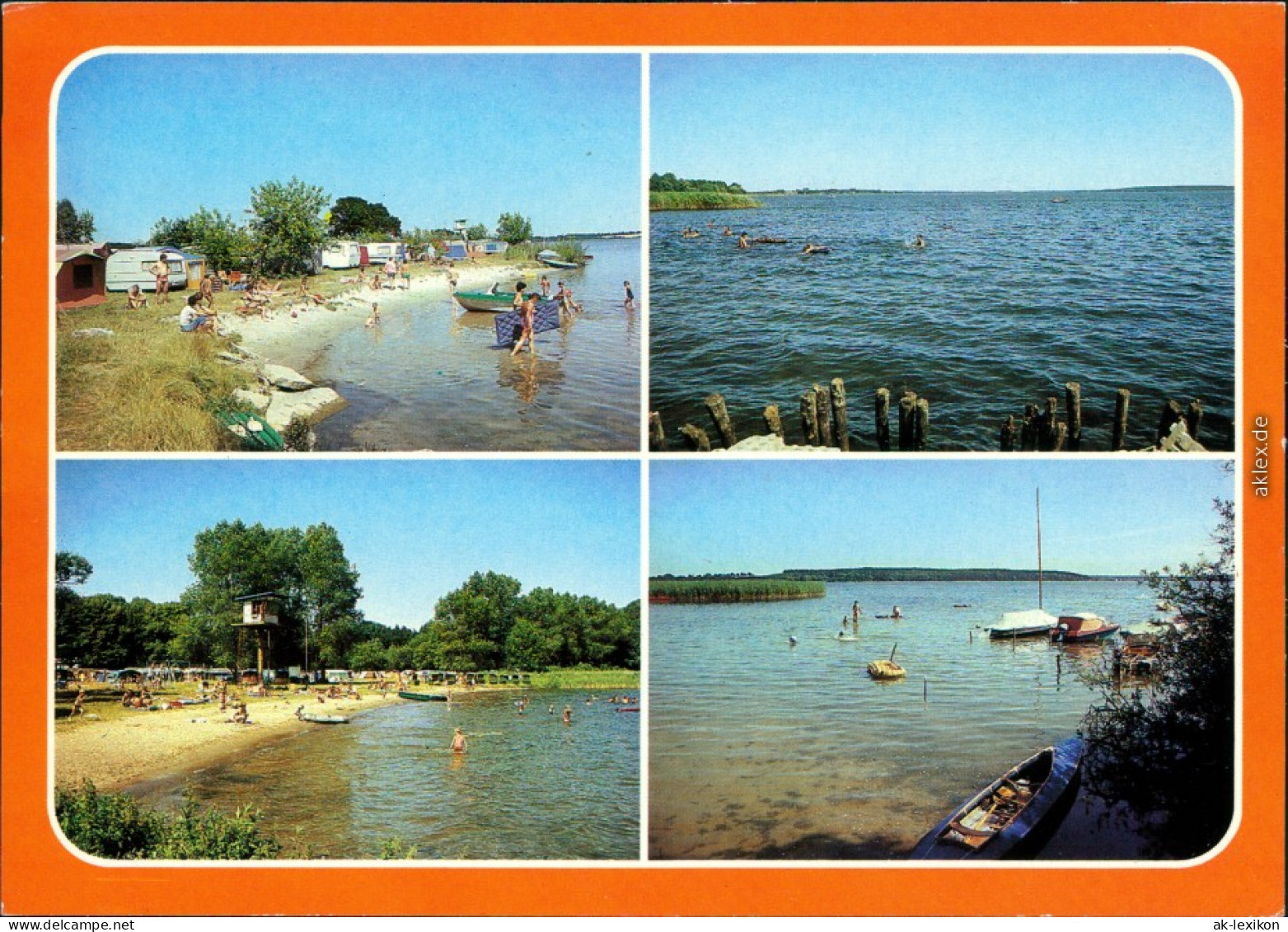 Ansichtskarte Leisten-Plau (am See) Campingplatz Und Badestrand 1984 - Plau