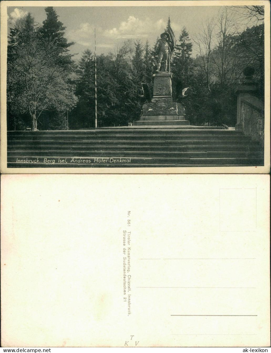 Ansichtskarte Innsbruck Andreas Hofer Denkmal - Berg Isel 1932 - Innsbruck